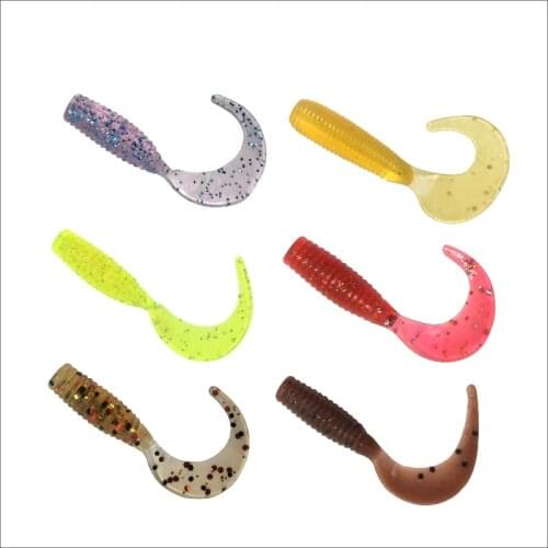 20pcs/lot Soft Baits 0.7g/38mm 1g/45mm Long Tail Fishing Lures Wobblers Tackle Pva Silicone Artificial Swimbait Fishing Tackle