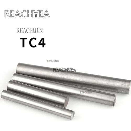 4pc/lot Length 250mm TC4 Titanium Ti Bar Grade GR5 Metal Rod Diameter 1/2/3/4/5/6/7/8/9/10mm For Manufacturing Gas aerospace