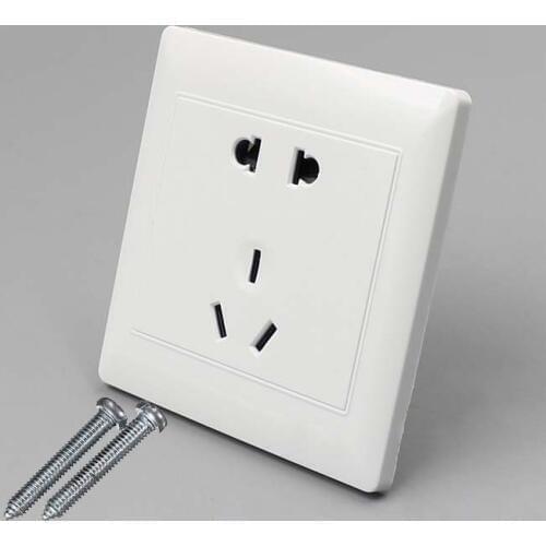 Free shipping10A 3Pin Power Wall Outlet Socket Plate Panel US/EU/AU/Plug+Screw Free shippingnew