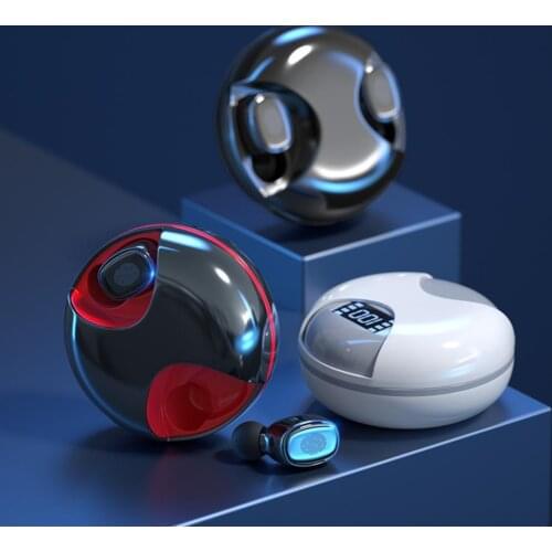 TWS Bluetooth V5.0 Wireless Headset Earphone with Microphone Power Display HiFi