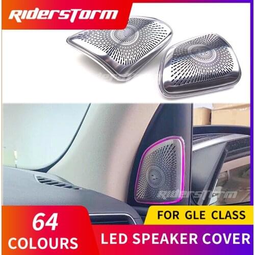 64 colours stainless steel 3D speaker cover synchronized with ambient light For GLE class W167 year 2020 plug and play