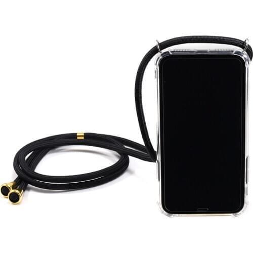 Fashion Crossbody Strap Lanyard Soft TPU Case For Huawei P40 P30 P20 Lite Mate 30 20 Pro Nova 7 5T 5 Shockproof Clear Phone Case