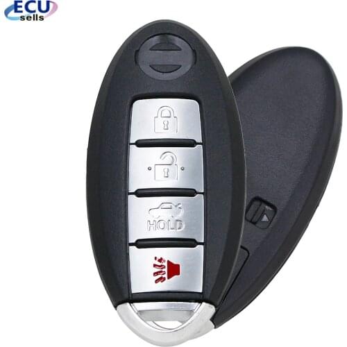 3+1 Buttons Remote Key Case Fob Smart Car Key Shell Housing With Small Insert Key Blade for Nissan Altima Maxima
