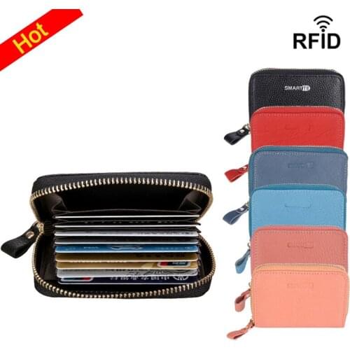 Smart LB 100% Genuine Leather Unisex Business Card Holder Wallet Bank Credit Card Case id Holders Bag Men Women cardholder