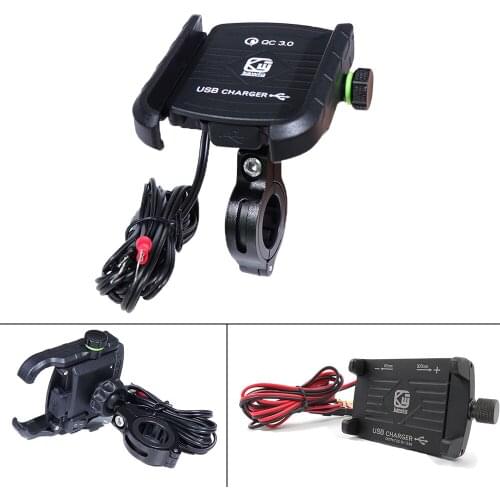 Motorcycle Bicycle Mobile Phone Holder Stand Support USB Charger for Electric Car Motorbike Mountain Bike Holder with Switch New