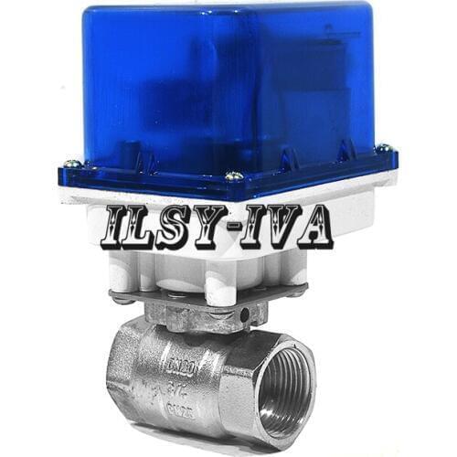Two way fixed-type DN20 DC12V/DC24V brass electric ball valve