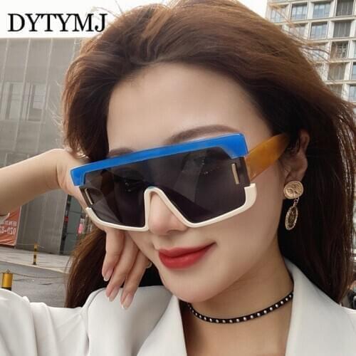 DYTYMJ Oversized Retro Sunglasses Women 2020 Brand Designer Gradient Eyewear Women Luxury Sunglasses Women Mirror Gafas De Sol