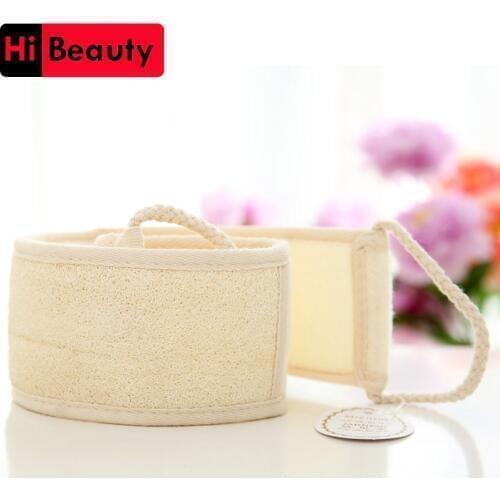 1pc Natural Flax Linen Massage Sponge Shower Body Cleaning Tool Long Toiletries Scrubber Ponge Brush Pad Towel Horniness Remover