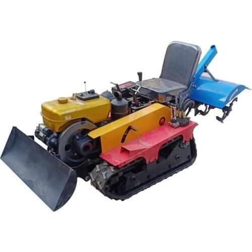 16hp crawler tractor rotary tiller micro tiller weeding, ditching fertilization multifunction greenhouse agricultural machinery