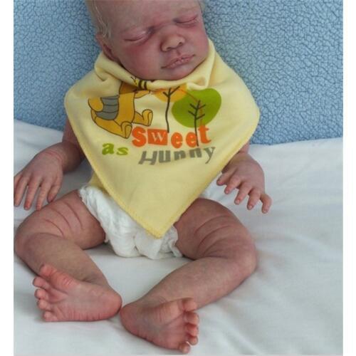 50cm Soft Lifelike Real Human Skin Solid Silicone Reborn Baby Doll kit Toy 20inch kit reborn babies newborn doll Model
