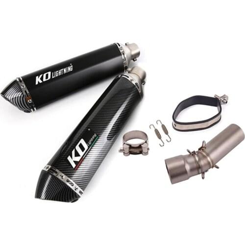 Left Side Slip-on Exhaust Set for BMW F800GT F800GS F650GS F700GS Motorcycle Mid Link Pipe 51X470mm Mufflers DB Killer Escape