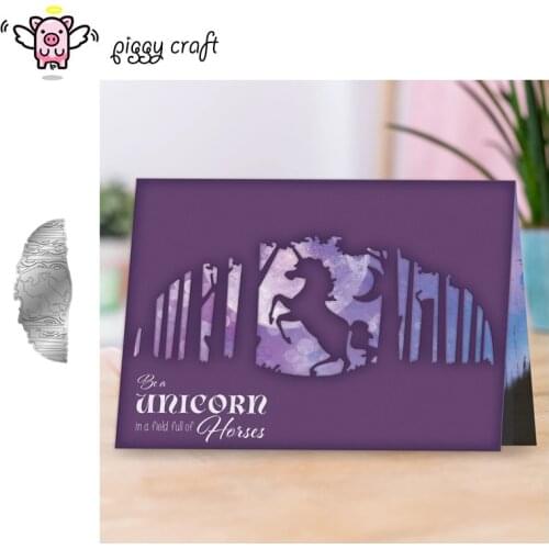 Piggy Craft metal cutting dies cut die mold Forest horse background Scrapbook paper craft knife mould blade punch stencils dies
