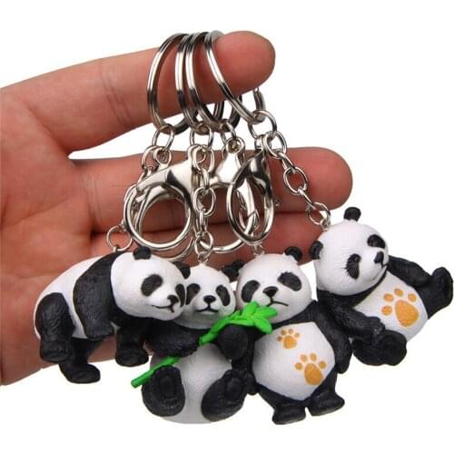 Cute panda anime action figure prefect quality children toys key chian Decorative car pendant