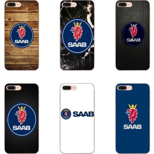Fashion car saab logo Accessories phone case For iPhone 11 Pro XS Max XR X 8 7 6 6S Plus 5 5S SE 4s 4 iPod Touch 5 6