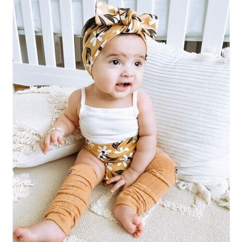 Kids Newborn Fashion Baby Girls Camisole Clothing Set Lovely Girls Babies Cotton Camisole+Hot Pant 2pcs Outfits Suit Infant Girl
