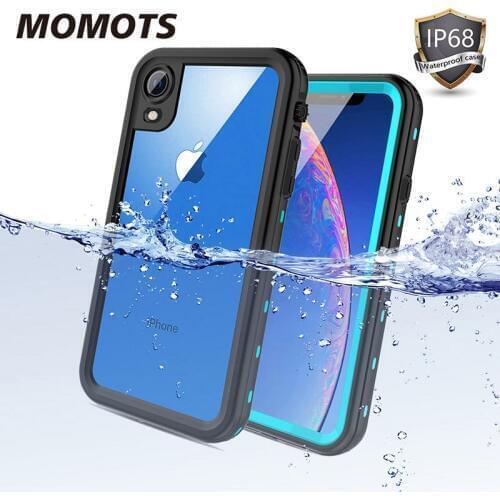 MOMOTS Smartphone Waterproof Case for iPhone XR XS MAX XS X Shockproof 360 Case for iPhone 11 Pro Max Silicone Full Cover