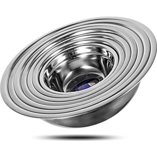 7pcs Stainless Steel Round Plates Dish Set,Soup Salad/Dessert Bowl for Dinner Plate, Outdoor Camping, BBQ