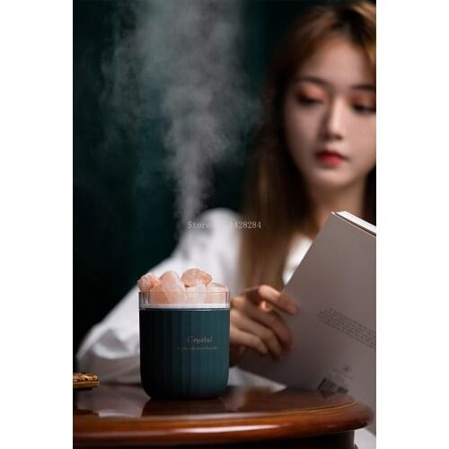 New Portable Crystal Aromatheraphy Humidifier USB Ultrasonic Aroma Essential Oil Diffuser Sprayer 400ml Bedroom Night Light