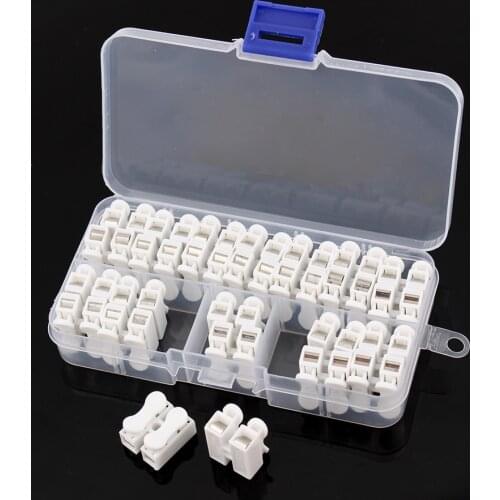 Wire Crimp Connector Quick Cable Terminals 26pcs/box Splice Lock CH2 2 Pins Electrical Led Strip Electrical Connectors Adapter