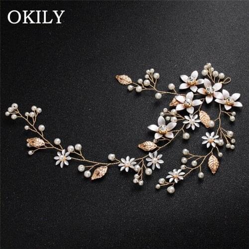 OKILY Beautiful Alloy Flower Bridal Hair Accessories for Women Hair Decoration Wedding Banquet Hair Jewelry Headpiece Ornaments