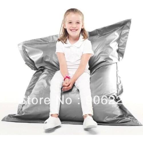 The original!! Junior Metahlowski Silver Bean Bag, waterproof large sitting cushion beanbag chair - free shipping