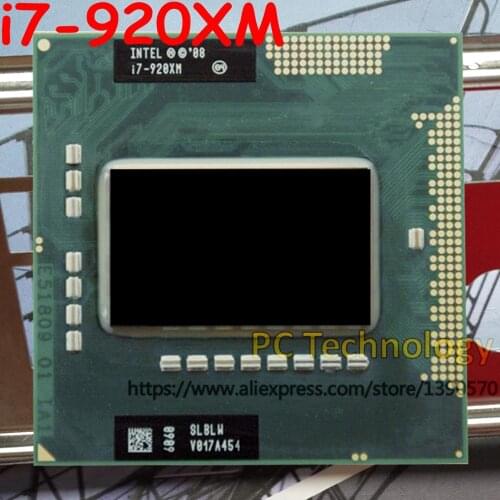 Original Intel Core Extreme Edition I7 920XM 2.00GHz CPU I7-920XM SLBLW processor 8M Quad core free shipping