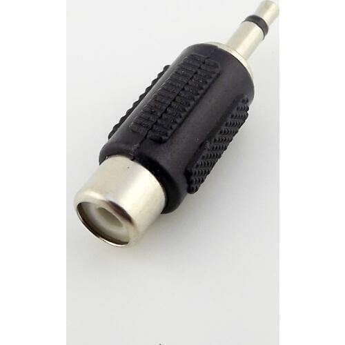 1pcs Nickel 3.5mm 1/8" Mono Male Plug To RCA Female Jack Audio Adapter Converter