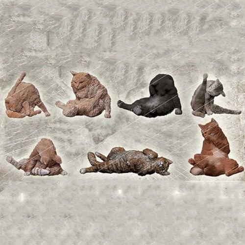 Self-assembled New Unassembled 1/16 modern cats crew include 7 Resin Figure Unpainted Model Kit