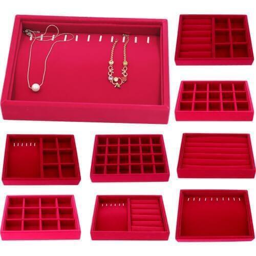 Stackable Jewelry Tray Drawer Insert Display Show Case Dresser Organizer