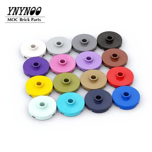 50Pcs/lot Plate Special 2 x 2 Round with Center Stud (Jumper Plate) MOC 18674 Building Blocks Parts DIY Education Toys Gifts