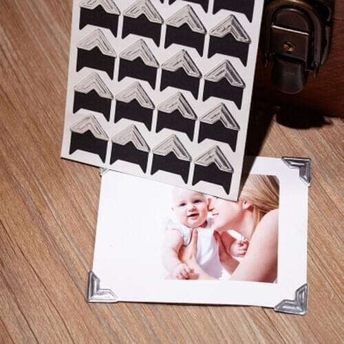 24 pcs/lot DIY Vintage Corner kraft Paper Stickers for Photo Albums Frame Decoration Scrapbooking Free shipping 604