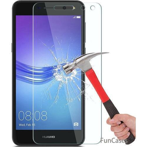 Tempered Glass for Huawei Y5 Y6 2017 Y3 II Y6 Pro Nova Young Screen Protector Clear Front Phone Protect Glass Protective Film