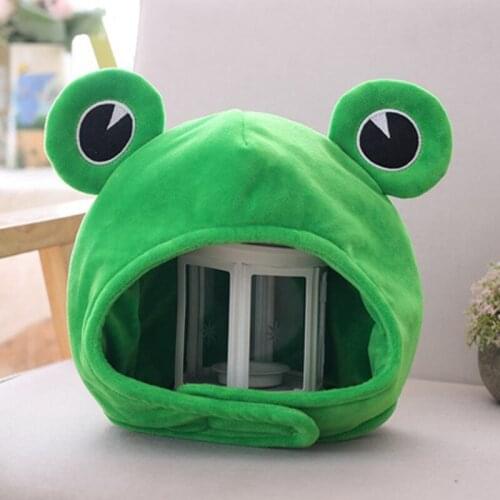 Women Girls Cute Rabbit Ears Frog hat Animal Earflap Hat Warm Plush Beanie Funny Cap Cosplay Costume Party Supplies Photo Props