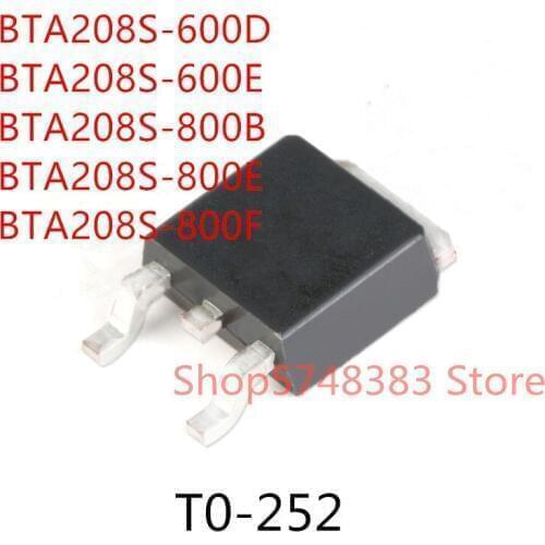 10PCS BTA208S-600D BTA208S-600E BTA208S-800B BTA208S-800E BTA208S-800F TO-252
