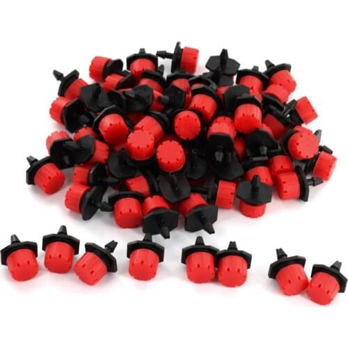100pcs Plastic Adjustable Emitter Dripper Micro Drip Irrigation Sprinklers Watering System Automatic Water Spray Nozzle