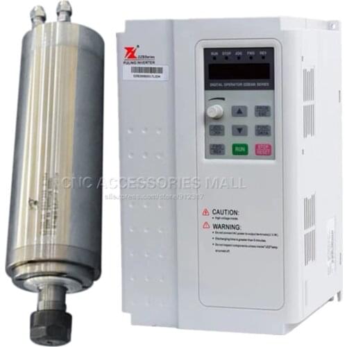2.2KW D85mm ER20 WATER COOLED MOTOR SPINDLE AC220V & 2.2kw 220v DZB280B002.2L2DK VFD Inverter
