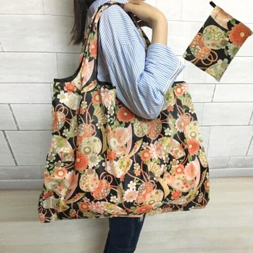 21Colors Foldable Handy Shopping Bags Reusable Tote Recycle Storage Handbags Portability bag