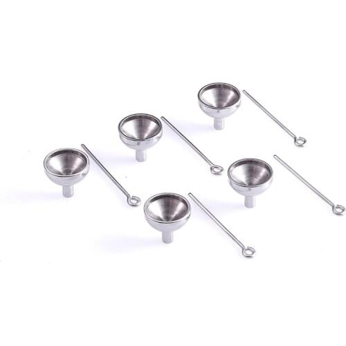 RIR 5 Pcs Bulk Sale Stainless Steel Mini Funnel Filler Kit For Cremation Urn Jewelry Necklace Put Ash More Conveniently