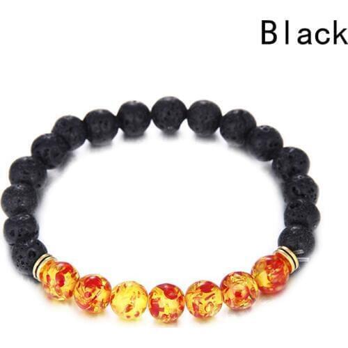 Hot Selling Ambers Lava Stone Natural Stone Bead Bracelet Chakra Stone Jewelry Women Men Yoga Stretch Bracelet Gifts