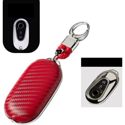 Genuine Leather Galvanized Alloy Case Key Cove Key Case For Mercedes Benz W223 Class S300 S350 S450 S500 2020 2021