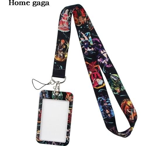 DB376 Homegaga Anime Cartoon Neck Strap Lanyards ID Badge Card Holder Keychain Cell Phone Strap Gifts Straps Ribbons