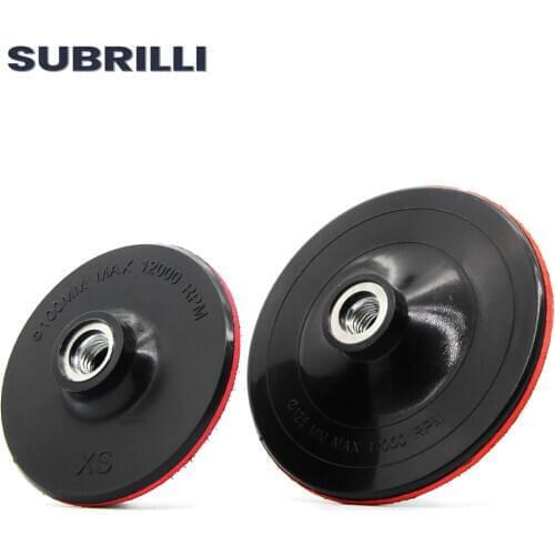 2pcs Polishing Backing Plate Dia. 4-5 Inch 100mm 125mm Rubber Backer Pad Angle Grinder Car Polish Bonnet Self Adhesive Hook Loop