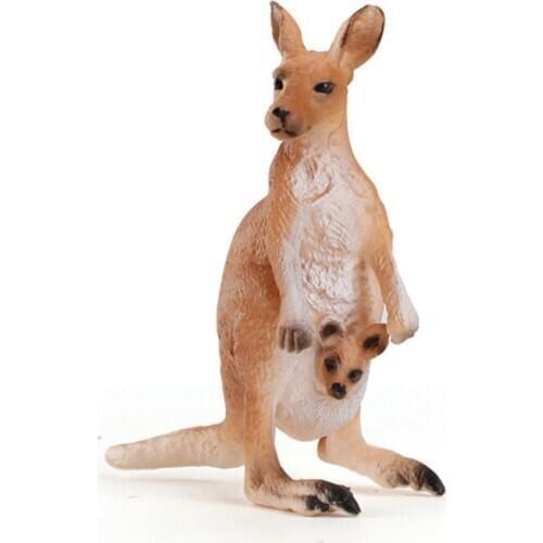 Wild Kangaroos Zoo Animals Model Action Figures Educational Forest Farm Toys Collection For Kids