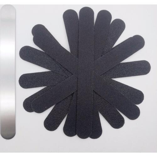 Double Sided Nail File Calluses Remover Manicure Nail Art Stainless Steel Handle Sand Paper with 10 pcs Replacement Sand Paper