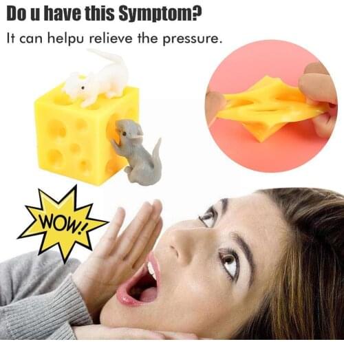 Mouse And Cheese Toy Sloth Hide And Seek Stress Relief Squishable Block Cheese Figures Toys Stressbusting And 2 Toy Fidget V8D2