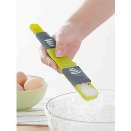 Measure Cup Double End Eight Stalls Adjustable Scale Measuring Spoons Metering Spoon baking tools Kitchen accessories Hot