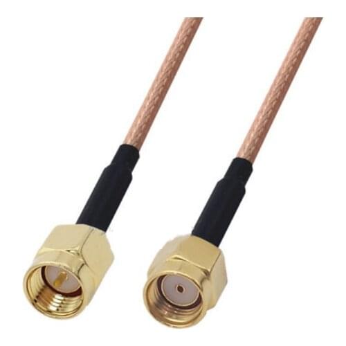 RG400 Cable SMA Male to RP-SMA Male Double Shielded Copper Braid Coax Low Loss Jumper Cable