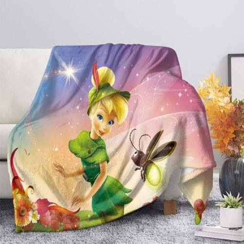 Disney Starbaby Stilch Fairy Snow White Pattern Cartoon Comfy Soft Flannel Blanket Boys Girls Sofa Bedding Home Bedroom Decor