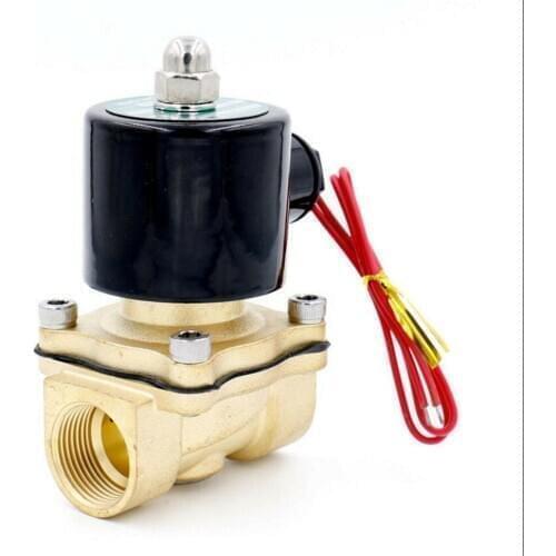 DC12V DC24V AC110V AC220V 3/4 Inch Brass Electric Solenoid Valve Water Air Fuels N/C 2W-200-20