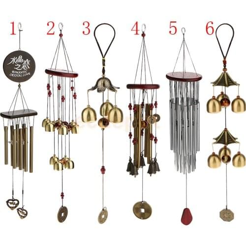Retro Metal Bells Wind Chime Windchime for Outdoor Garden Decor Hanging Ornament Decor Gift Chinese Style
